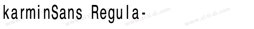 karminSans Regula字体转换